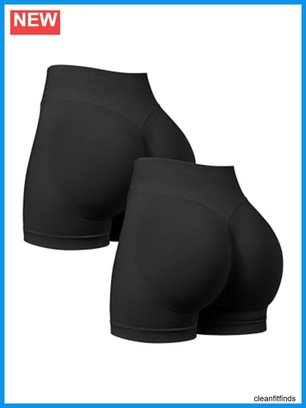 2 Piece High Waist Scrunch Seamless Workout Shorts